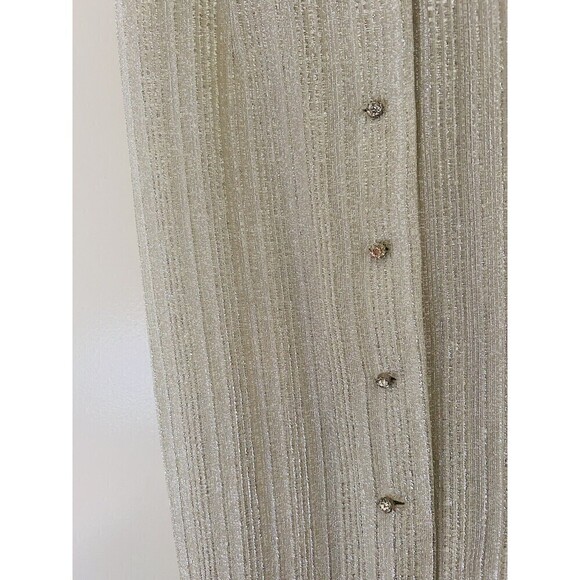 Vintage 60s Berkshire By B-Tween Tinsel Metallic Sleeveless Maxi Dress - Picture 3 of 7